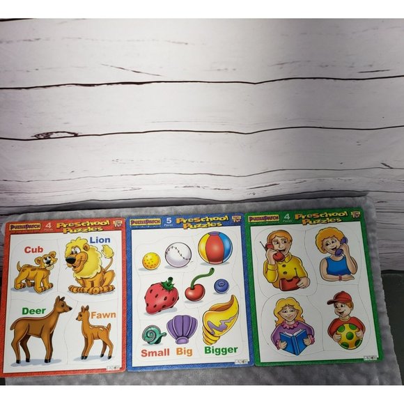Puzzle Patch 4 piece‎ 3 puzzles ages 1 1/2" preschool big tray puzzle - Picture 6 of 6